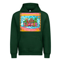 Forest Green hello summer Urban Hoodie - Zillion Design Studio