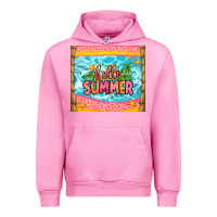 Fuchsia Pink hello summer Urban Hoodie - Zillion Design Studio