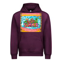 Mauve Wine hello summer Urban Hoodie - Zillion Design Studio