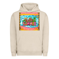 Pigment French Oak hello summer Urban Hoodie - Zillion Design Studio
