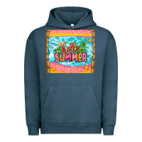 Pigment Midnight Navy hello summer Urban Hoodie - Zillion Design Studio