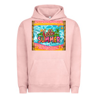 Pigment Salmon hello summer Urban Hoodie - Zillion Design Studio