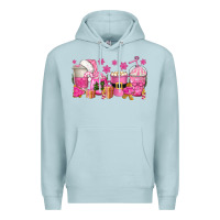 Blue Mist pink christmas coffee cups Premium Hoodie - texasbilliewilder