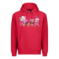 Cardinal pink christmas coffee cups Premium Hoodie - texasbilliewilder