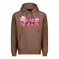 Chestnut pink christmas coffee cups Premium Hoodie - texasbilliewilder