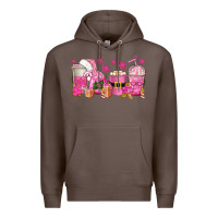 Coffee pink christmas coffee cups Premium Hoodie - texasbilliewilder