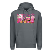 Rock pink christmas coffee cups Premium Hoodie - texasbilliewilder