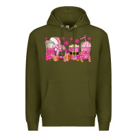 Army Green pink christmas coffee cups Premium Hoodie - texasbilliewilder