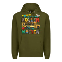Army Green they see me rollin they waitin Premium Hoodie - texasbilliewilder