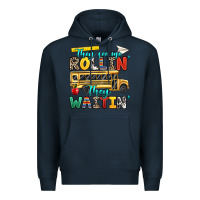 Navy they see me rollin they waitin Premium Hoodie - texasbilliewilder