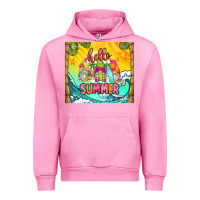 Fuchsia Pink hello summer gnomes Urban Hoodie - Zillion Design Studio