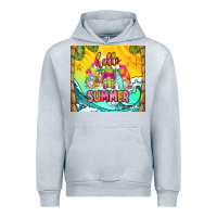Heather Grey hello summer gnomes Urban Hoodie - Zillion Design Studio