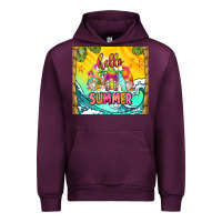 Mauve Wine hello summer gnomes Urban Hoodie - Zillion Design Studio