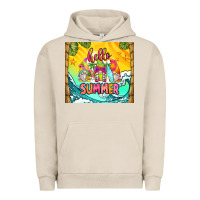 Pigment French Oak hello summer gnomes Urban Hoodie - Zillion Design Studio