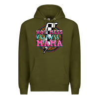 Army Green hot mess express mama Premium Hoodie - Zillion Design Studio
