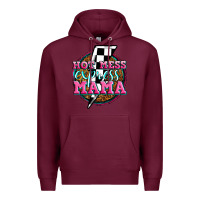 Burgundy hot mess express mama Premium Hoodie - Zillion Design Studio
