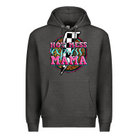 Charcoal Heather hot mess express mama Premium Hoodie - Zillion Design Studio