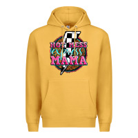 Mustard hot mess express mama Premium Hoodie - Zillion Design Studio