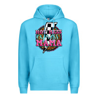 Ocean Blue hot mess express mama Premium Hoodie - Zillion Design Studio