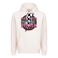 Pale Pink hot mess express mama Premium Hoodie - Zillion Design Studio