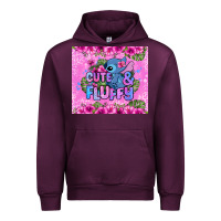 Mauve Wine cute and fluffy stitch Urban Hoodie - Zillion Design Studio