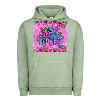 Pigment Oil Green cute and fluffy stitch Urban Hoodie - Zillion Design Studio