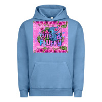 Pigment Pebble Blue cute and fluffy stitch Urban Hoodie - Zillion Design Studio