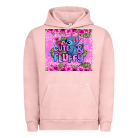 Pigment Salmon cute and fluffy stitch Urban Hoodie - Zillion Design Studio