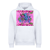 White cute and fluffy stitch Urban Hoodie - Zillion Design Studio