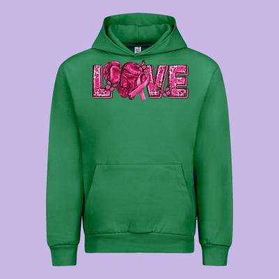 Breast Cancer Love Urban Hoodie Designed By Texasbilliewilder