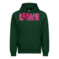 Forest Green Breast Cancer Love Urban Hoodie - texasbilliewilder