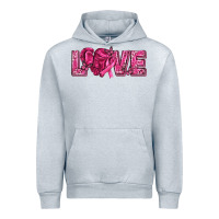 Heather Grey Breast Cancer Love Urban Hoodie - texasbilliewilder