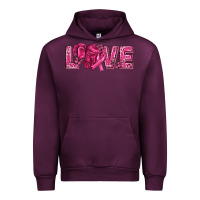 Mauve Wine Breast Cancer Love Urban Hoodie - texasbilliewilder