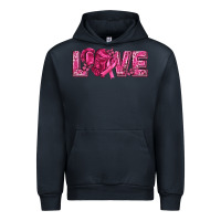 Navy Breast Cancer Love Urban Hoodie - texasbilliewilder