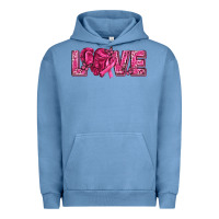Pigment Pebble Blue Breast Cancer Love Urban Hoodie - texasbilliewilder