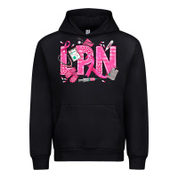 Black Breast Cancer LPN Licensed Practical Nurse Urban Hoodie - texasbilliewilder