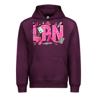 Mauve Wine Breast Cancer LPN Licensed Practical Nurse Urban Hoodie - texasbilliewilder