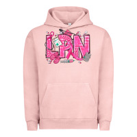 Pigment Salmon Breast Cancer LPN Licensed Practical Nurse Urban Hoodie - texasbilliewilder