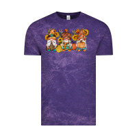 Cloud Purple fall gnomes pumpkin sunflowers Vintage Tee - Artiststas