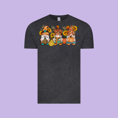 Fall Gnomes Pumpkin Sunflowers Vintage Tee Designed By Artiststas
