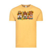 Vintage Mustard fall gnomes pumpkin sunflowers Vintage Tee - Artiststas