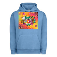 Pigment Pebble Blue best teacher ever Urban Hoodie - Zillion Design Studio