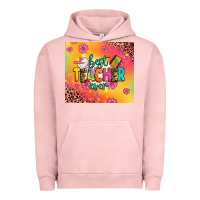 Pigment Salmon best teacher ever Urban Hoodie - Zillion Design Studio