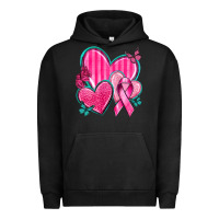 Pigment Black Breast Cancer Hearts Urban Hoodie - texasbilliewilder