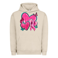 Pigment French Oak Breast Cancer Hearts Urban Hoodie - texasbilliewilder