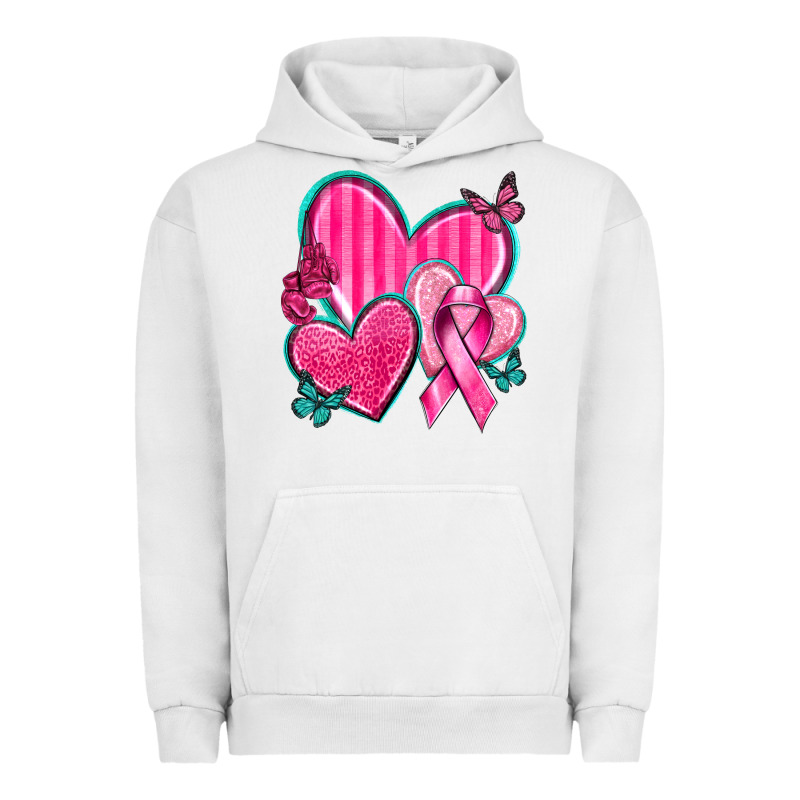Breast Cancer Hearts Urban Hoodie by texasbilliewilder | Teevron