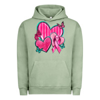 Pigment Oil Green Breast Cancer Hearts Urban Hoodie - texasbilliewilder