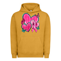 Pigment Peanut Butter Breast Cancer Hearts Urban Hoodie - texasbilliewilder