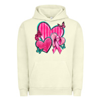 Pigment Pistachio Breast Cancer Hearts Urban Hoodie - texasbilliewilder