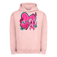 Pigment Salmon Breast Cancer Hearts Urban Hoodie - texasbilliewilder